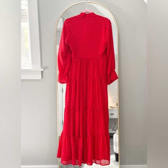 Dainty Jewells Red Long Sleeve Dress - Picture 7 of 10